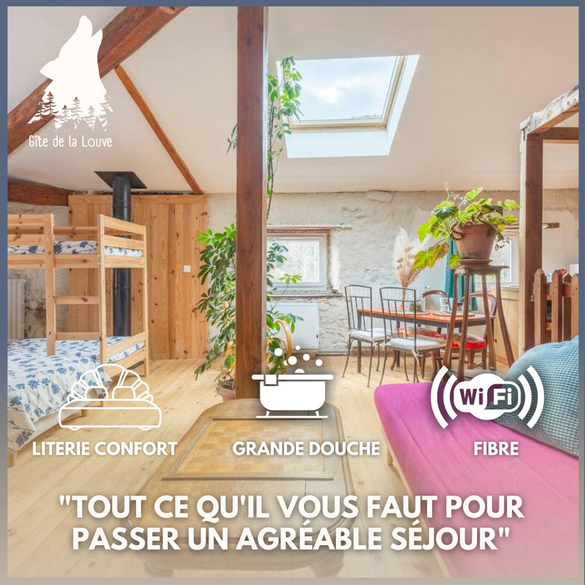 Chambre Triple Deluxe - Gite De La Louve Fougax-et-Barrineuf Εξωτερικό φωτογραφία